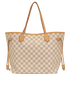 Neverfull MM, &pound;850, Handbags, Blue/Cream, Canvas, Leather, Front view
